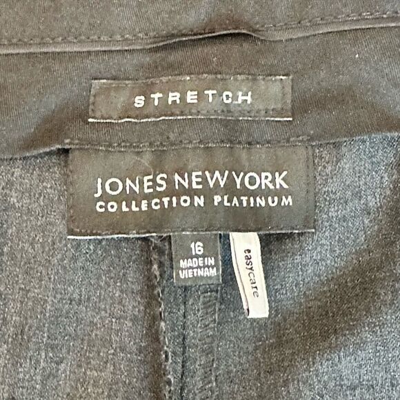 Jones NY Platinum Collection Easy Care Dress - Suit Pants Gray Size 16 - Picture 7 of 11